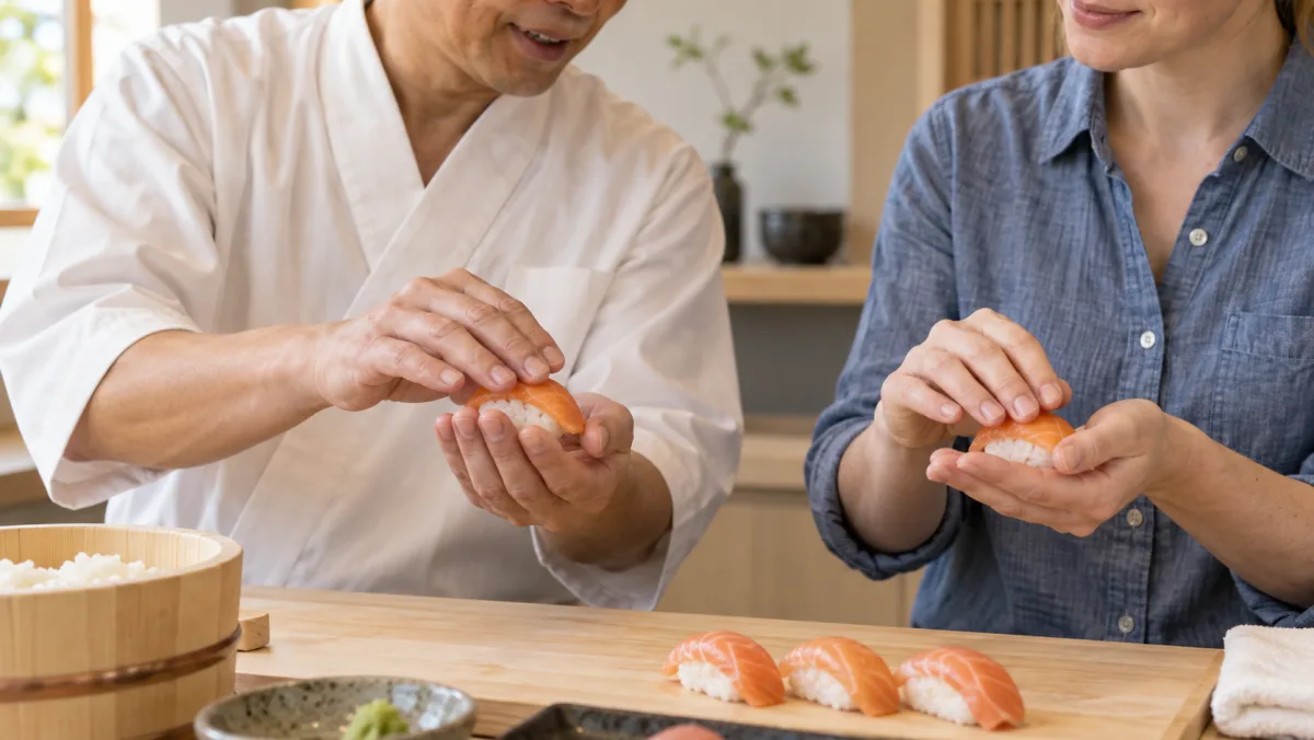 Clase de sushi sin hablar japonés
