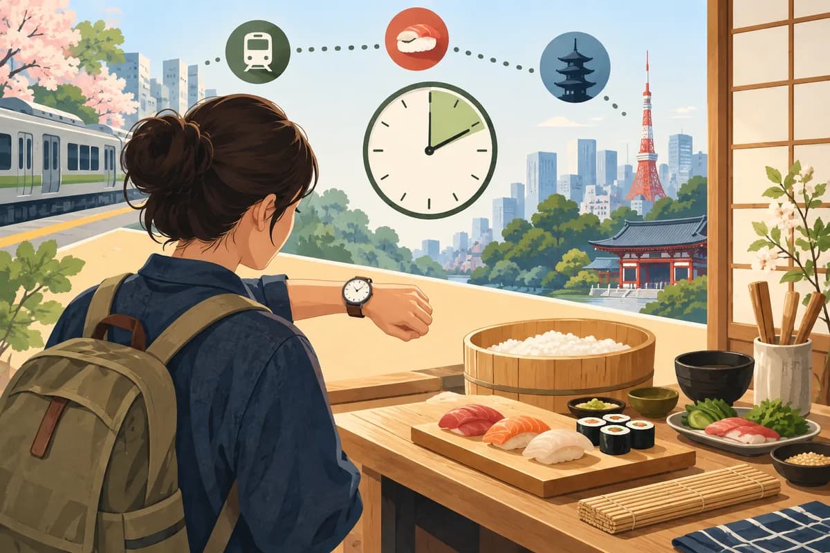 寿司体験の所要時間は?東京での1日の組み立て方