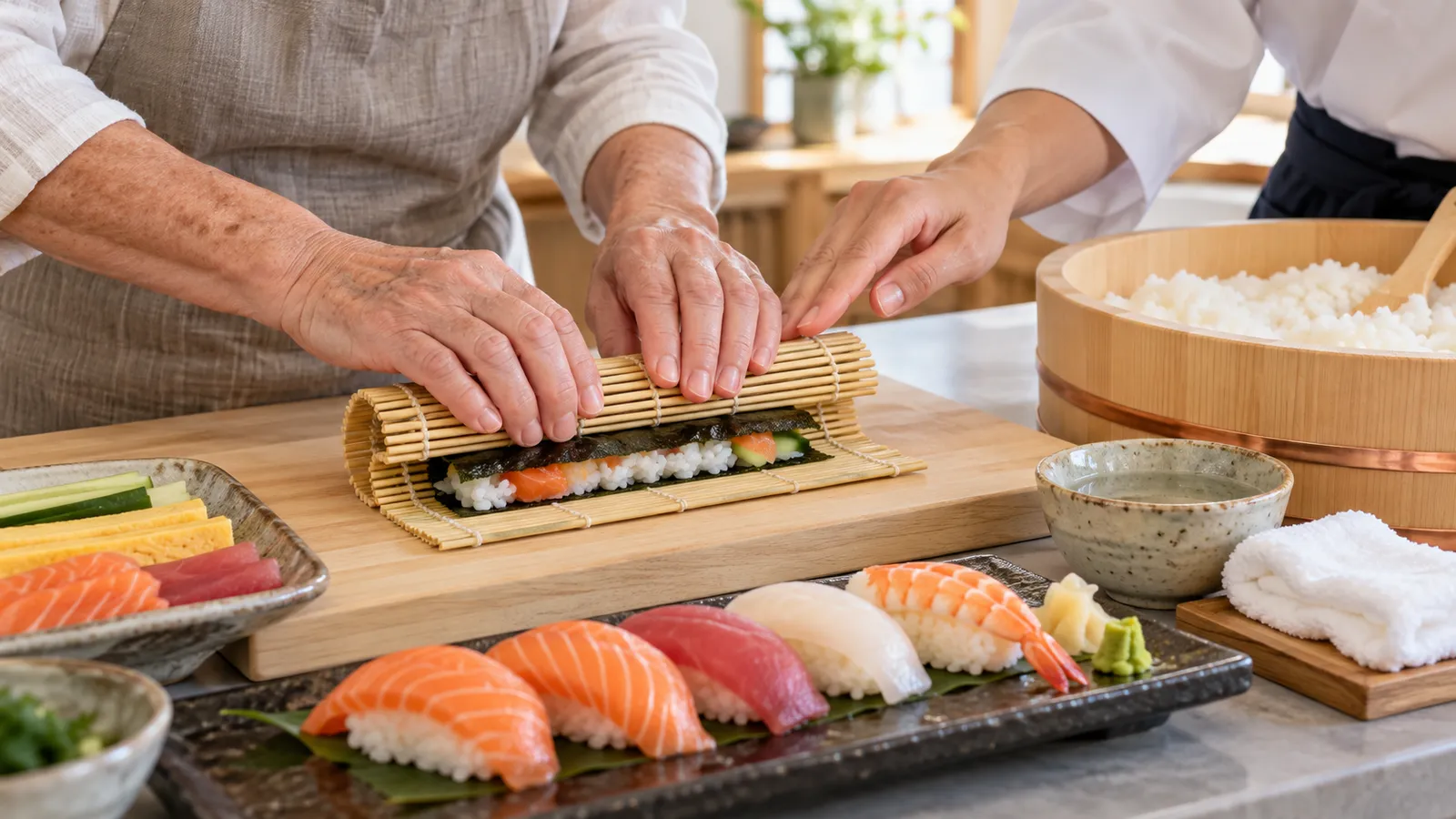 Corso di sushi con mani deboli o doloranti
