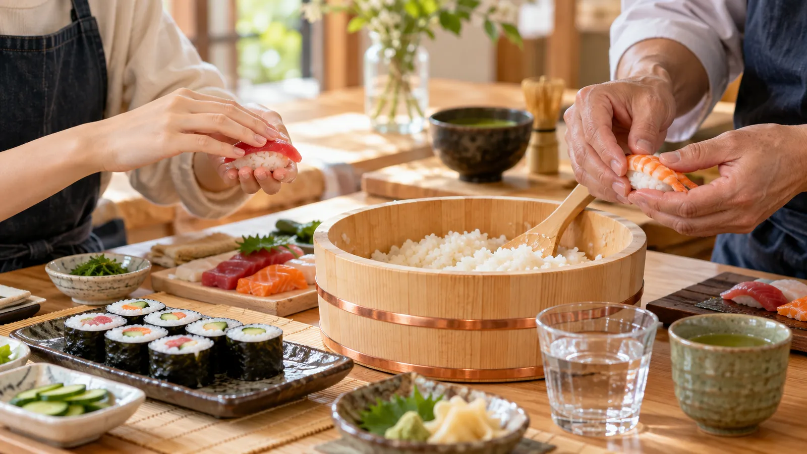 Sushi-Kurs in Tokio mit Teenagern