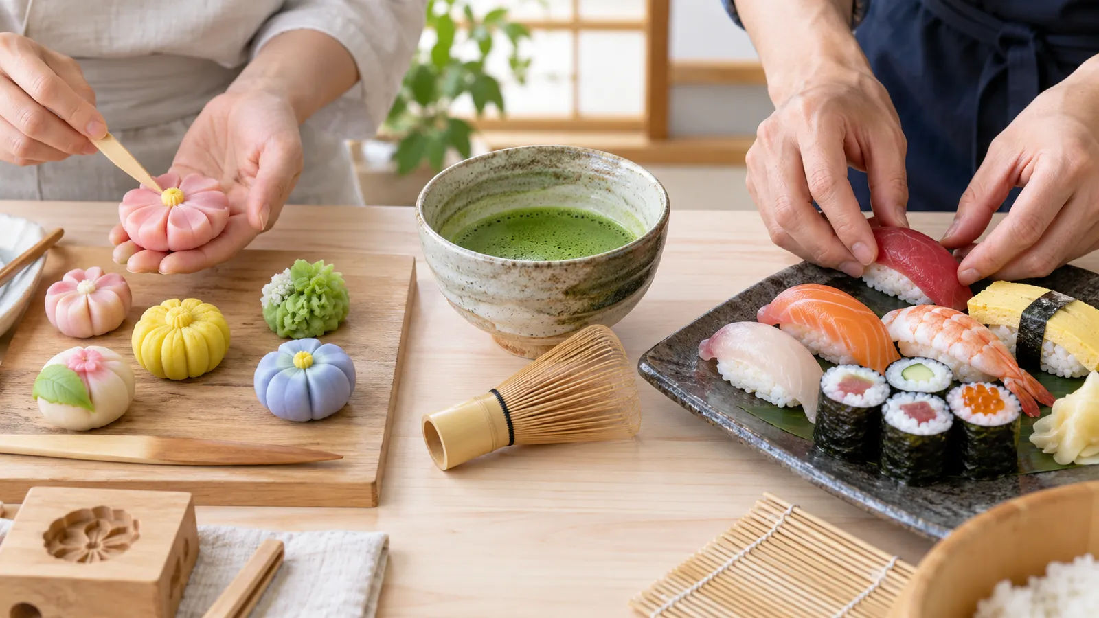 Corso di wagashi o di sushi a Tokyo?