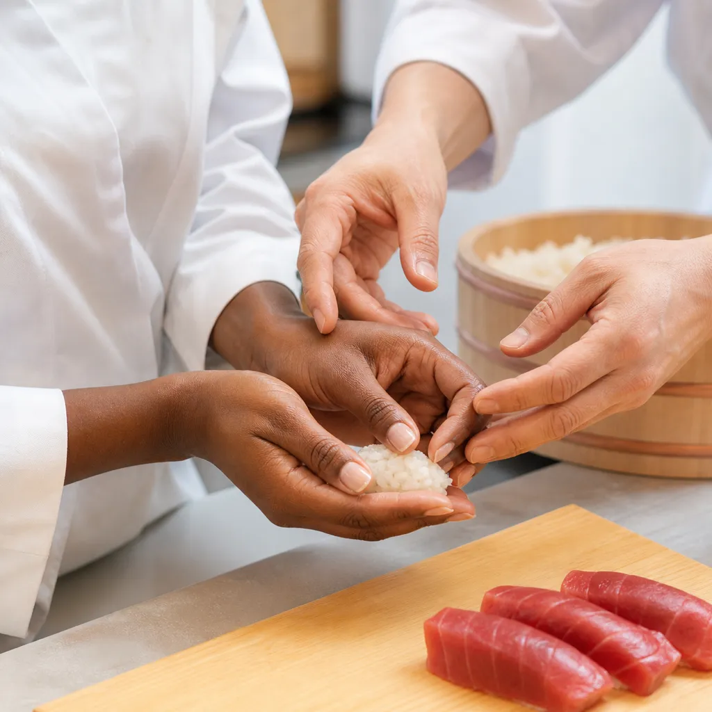 Da soli a un corso di sushi a Tokyo